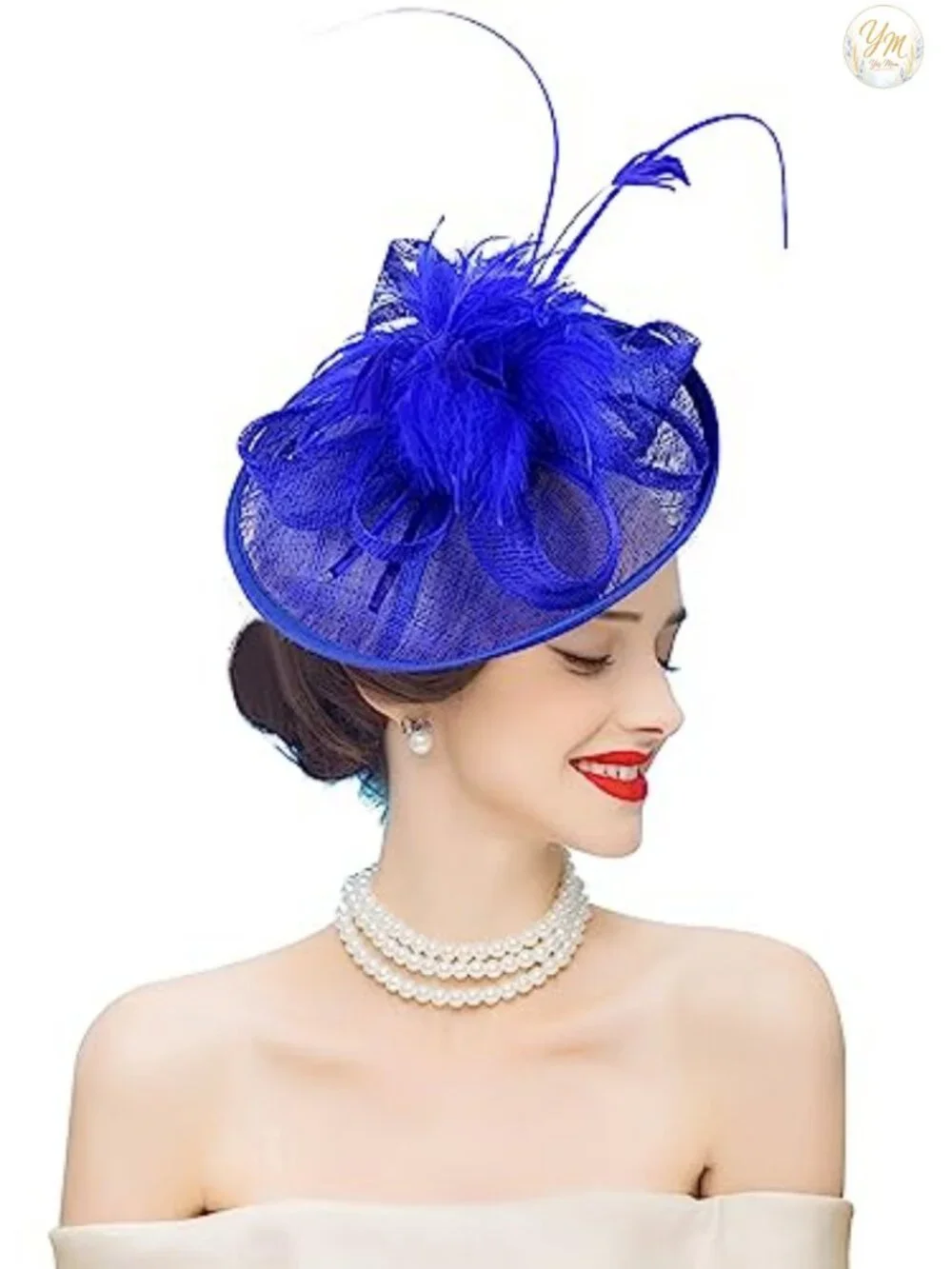 Sinamay Fascinator Hat Floral Feather Pillbox Derby for Women Tea Party